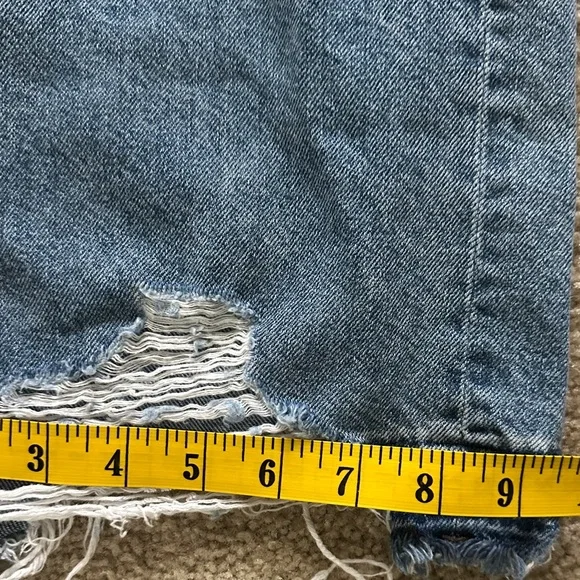 DL1961 Anthropologie Hepburn Ultra High-Rise Distressed Wide Leg Jeans Size 28 - Picture 13 of 16